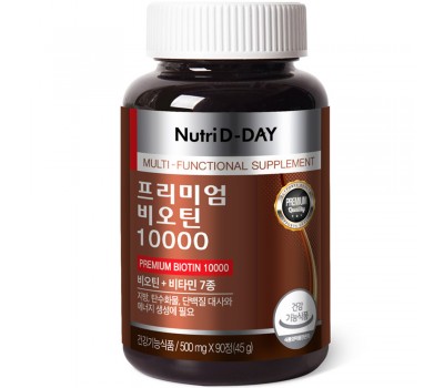 Nutri D-Day Premium Biotin 10000 45g 90 Tablets