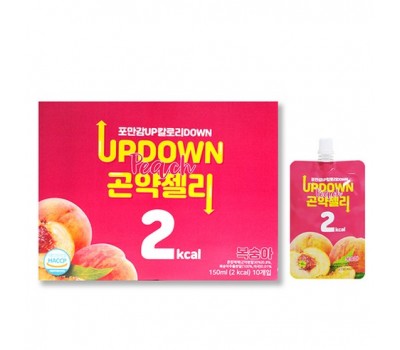 UPDOWN Peach Konjac Jelly 150 ml ( 10 ea ) - диетическое желе для похудения со вкусом персика 2 kcal
