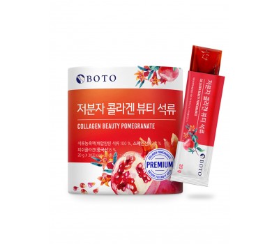BOTO Small Molecular Collagen Beauty Pomegranate Premium Jelly Type 30 Sticks x 20g