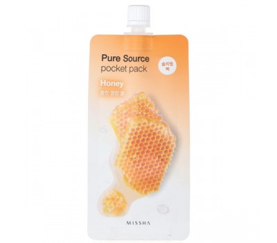 Missha Pure Source Pocket Pack (honey)/ Питательная ночная маска с медовым экстрактом 10мл