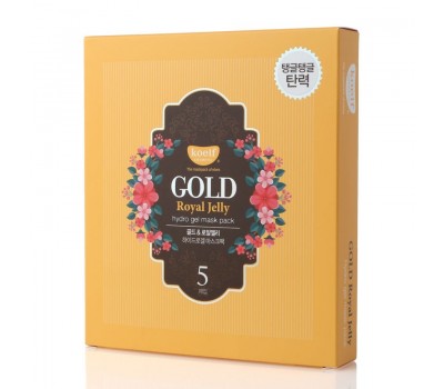Petitfee Gold& Royal Jelly Mask Pack/ Гидрогелевая маска для лица с золотом и маточным молочком 5 шт