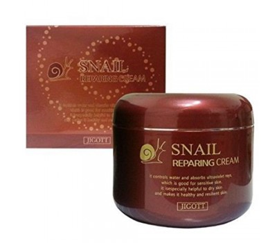 Jigott Snail Reparing Cream/ Крем с муцином улитки 100гр