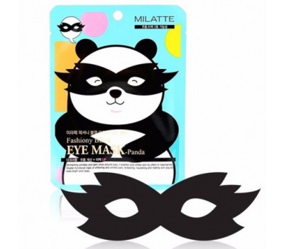 Milatte Fashiony Black Eye Mask Panda 10ea