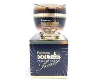 Farm stay Gold snail Premium cream/  Антивозрастной крем с улиточным муцином с осветляющим эффектом 50мл