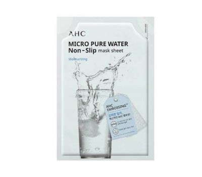 AHC Micro Pure Water Non-Slip Mask Sheet 10ea x 33ml - Feuchtigkeitsspendende Stoffmaske 10pcs x 33ml AHC Micro Pure Water Non-Slip Mask Sheet 10ea x 33ml