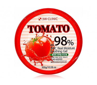 3W Clinic 98% Tomato Real Moisture Soothing Gel 300ml - Многофункциональный гель для лица и тела c экстрактом томата 300мл