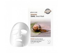 3W CLINIC Essential Up Snail Sheet Mask 1pack (10pcs) - омолаживающая маска с улиткой