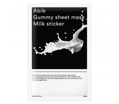 Abib Gummy Sheet Mask Milk Sticker 10ea x 30ml