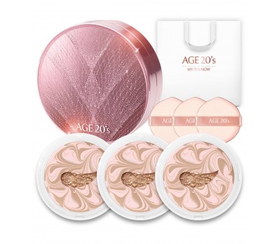 Age 20's Essence Cover Pact Twinkle Limited Edition No.21 Pink Beige 12.5g + 3ea x 12.5g refil