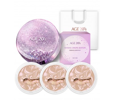 AGE20s Shining Drop Pact Edition Case 12,5g + Refill 3ea x 12,5g SPF50+ PA+++ No.13 Pink Latte