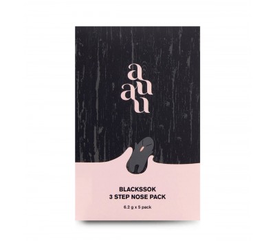 Auau Blackssok 3 Step Nose Pack 5ea x 6.2g