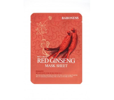 Baroness Red Ginseng Mask Sheet 10ea x 27ml - Stoffmaske mit rotem Ginseng-Extrakt 10pcs x 27ml Baroness Red Ginseng Mask Sheet 10ea x 27ml