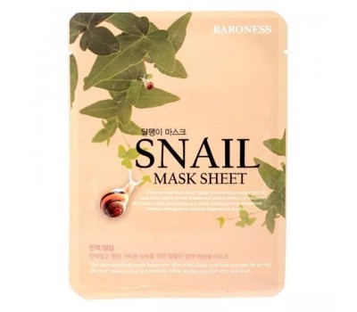 Baroness Snail Mask Sheet 10ea x 27ml - Тканевая маска с улиткой 10шт х 27мл