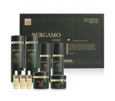 BERGAMO CAVIAR Luxuries Gift 9ea Set - Набор для ухода за кожей