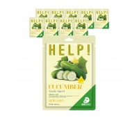 Bergamo Help Mask Pack Cucumber 10ea x 25ml - Тканевая маска для лица с экстрактом огурца 10шт х 25мл