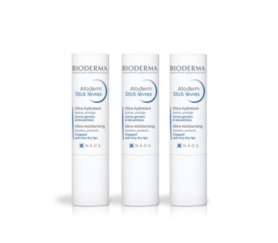 Bioderma Atoderm Stick 3ea x 4g - Бальзам для губ 3шт х 4г