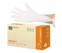 BRICKGLO Nitrile Gloves Compact Up M 50ea - Нитриловые перчатки 50шт