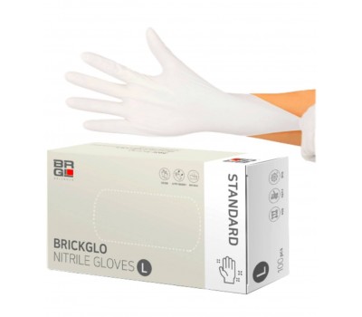 BRICKGLO Nitrile Gloves Standart L 100ea - Нитриловые перчатки 100шт