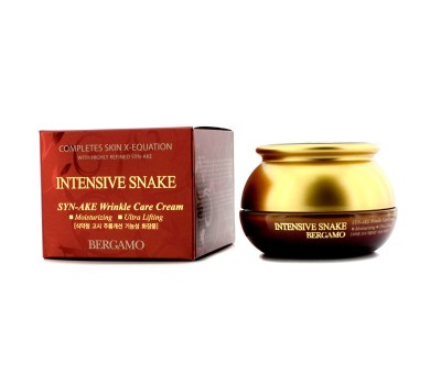 Bergamo Intensive Snake Syn-ake Wrinkle Care cream/ Интенсивный антивозрастной крем с пептидом Syn-Ake 50г