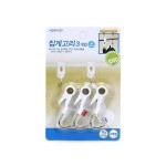 Daiso Hook hanger with clip Hook hanger with clip 3еа - Крюк-вешалка с зажимом  3шт