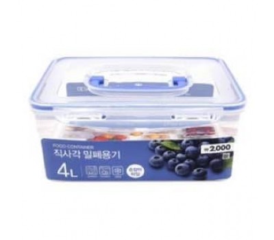 Daiso Natural Airtight Plastic container with handle 4L  - Пластиковый контейнер с ручкой 4л