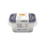 Daiso Rectangular container 3еа х 270ml