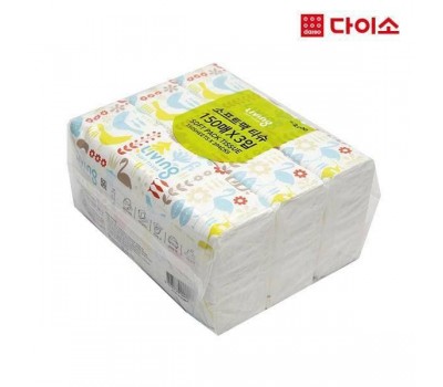Daiso Soft Tissue 3ea x 150sheets - Салфетки 3уп х 150шт