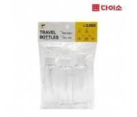 Daiso Travel plastic vials set 3ea x 100ml - Набор дорожных Пластиковых флаконов 3шт х 100мл