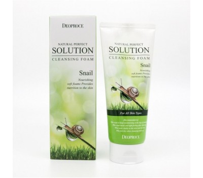 Deoproce Natural Perfect Solution Cleansing Foam Snail 170 g