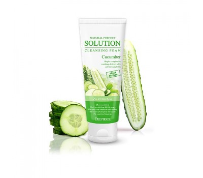Deoproce Natural Perfect Solution Cleansing Foam Cucumber 170g