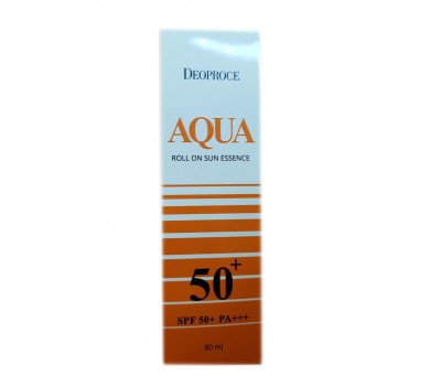 Deoproce Aqua Roll on Sun Essence SPF 50+PA+++ 80ml - крем для зазиты от солнца с роликом