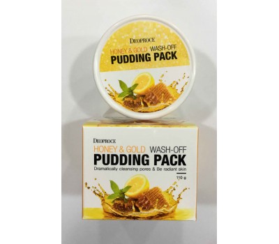 Deoproce Honey & Gold Wash Off Pudding Pack 110g - Пудинг маска для лица