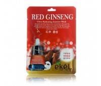 Ekel Red Ginseng Essential Mask 10ea Тканевая маска для эластичности кожи с экстрактом красного женьшеня