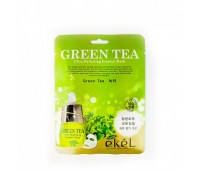 EKEL Ultra Hydrating Essence Mask Green Tea 10 ea Увлажняющая тонизирующая тканевая маска с экстрактом зелёного чая