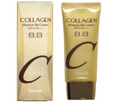 Enough Collagen Moisture BB Cream SPF47 PA+++ 50 ml - Увлажняющий ББ крем с коллагеном натурально бежевый