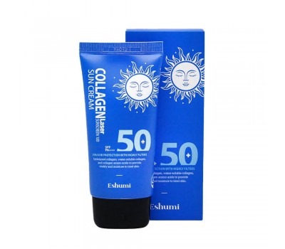 Eshumi Collagen Laser Sunscreen 100 Suncream Spf50+ Pa+++ 70мл - Увлажняющий коллагеновый солнцезащитный крем 70мл