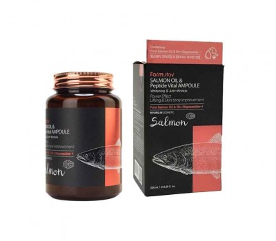 Farm Stay Salmon Oil & Peptide Vital Ampoule 250ml - Ампульная сыворотка с лососевым маслом и пептидами