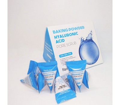Farm Stay Baking Powder Hyaluronic Acid Pore Scrub 25 ea in 1 - Скраб для лица с гиалуроновой кислотой 25 шт в 1