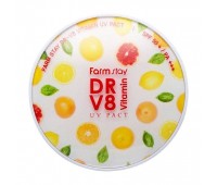 FarmStay DR-V8 Vitamin UV Pact 13g + 13g refill - Компактная пудра с витаминами для однородного тона кожи лица 13г +13г рефил
