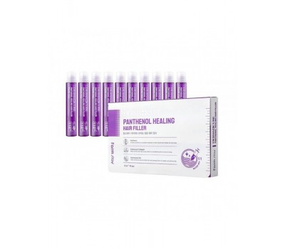 FARM STAY Derma Cube Panthenol Healing Hair Filler 10ea x 13ml – Питательные филлеры для волос 10шт х 13мл