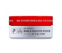 HANIxHANI Red Intensive Rose and Gold Eye Patch 60ea - Гидрогелевые патчи экстрактом розы и золотом для кожи вокруг глаз 60шт