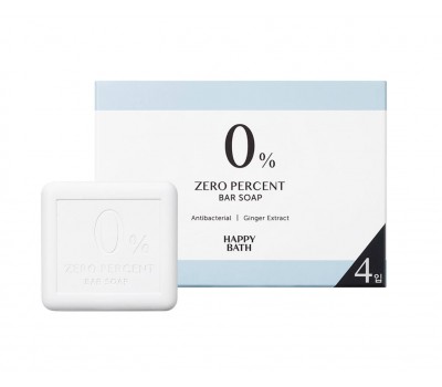 Happy Bath Zero Percent Bar Soap 4ea x 90g - Твердое мыло 4шт х 90г