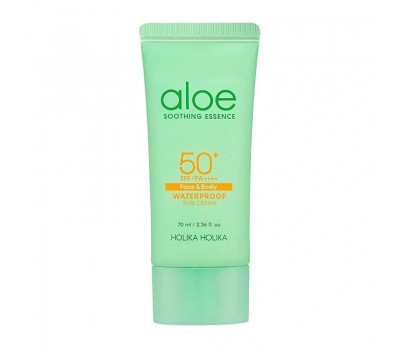 Holika Holika Aloe Waterproof Sun Cream SPF50+ РА++++ 70ml - Солнцезащитный крем 70мл
