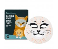 Holika Holika Baby Pet Magic Mask Sheet Soothing Cat 10ea x 25ml - Тканевая маска-мордочка в виде милой кошечки для лица 10шт х 25мл