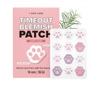 I Dew Care Timeout Blemish Happy Paws 14mm x 36ea - Патчи от прыщей 14мм х 36шт