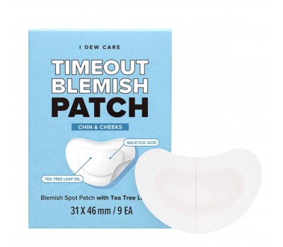 I DEW CARE TIMEOUT BLEMISH PATCH CHIN and CHEEKS 46mm x 31ea - Патчи от прыщей 46мм х 31шт