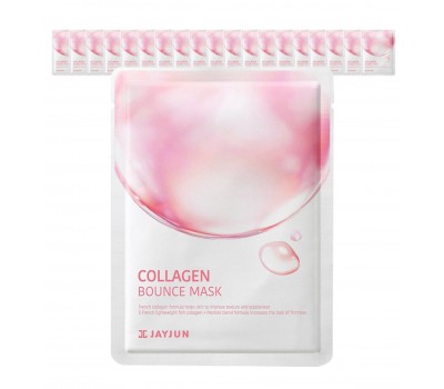 JAYJUN Collagen Bounce Mask 20ea x 23ml - Маска тканевая для лица с коллагеном 20шт х 23мл