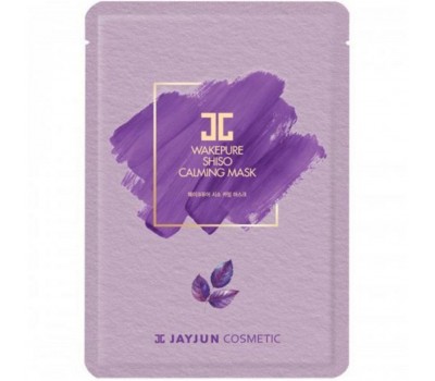 JayJun Wake Pure Shiso Calming Mask 10ea in 1 - Маска для успокоения и восстановления кожи лица с экстрактом базилика 10шт в 1