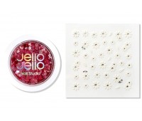 Jello Jello Petal Terazzo Glitter GL015 + Nail Sticker - Поталь для ногтей + наклейки
