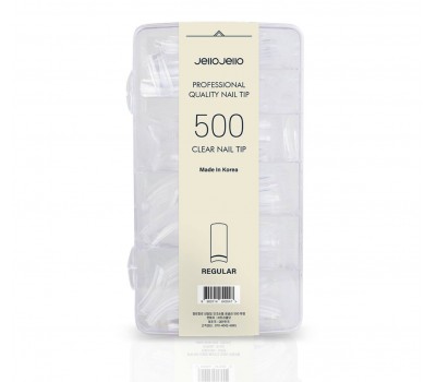 Jello Jello Professional Quality Nail Tip Clear Regular 500ea